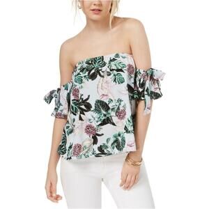 Gypsies & Moondust Womens Tie-Sleeve Off the Shoulder Blouse Size Small